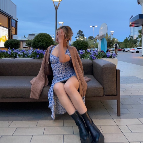 Dresses | Blackpink Rose Same Style Blue Dress